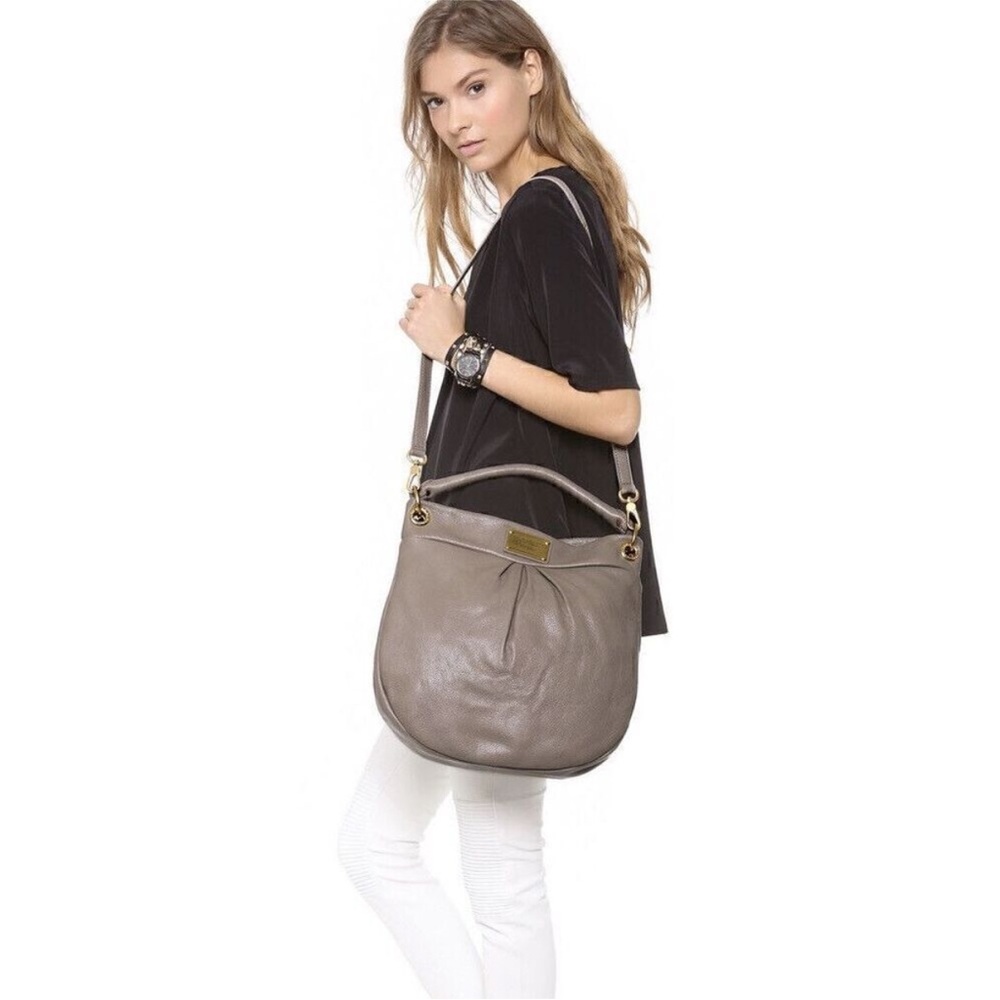 Marc Jacobs Hillier Taupe Leather Shoulder Bag
